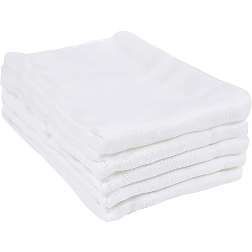 Gerber Unisex Baby Cloth Diapers/Burp Cloths Multipack White 3-Ply 10 Pack