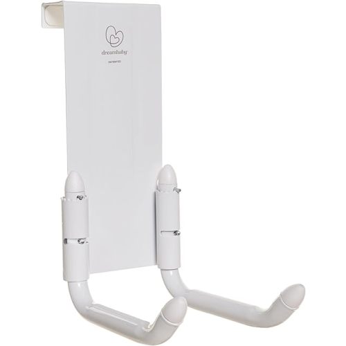 Dreambaby Strollerbuddy StrollAway Over The Door Baby Stroller Hanger – Heavy Duty Metal Hook Organizer with 50lbs Load Capacity – Model L256
