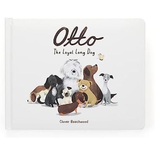 Jellycat Otto The Loyal Long Dog: A Baby Board Book Children's Book | Baby Gift