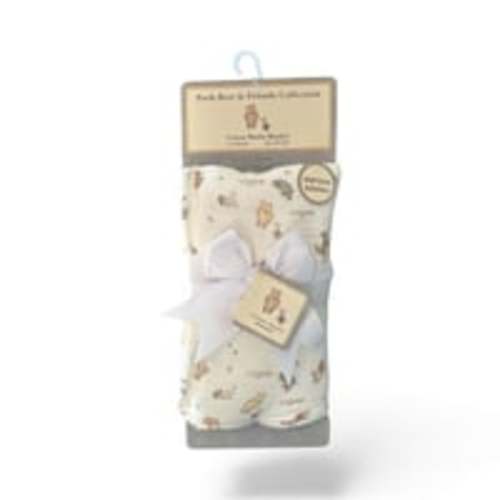 Pooh Bear & Friends Collection - Cotton Muslin Blanket with Faux Fur Lining 0-6M