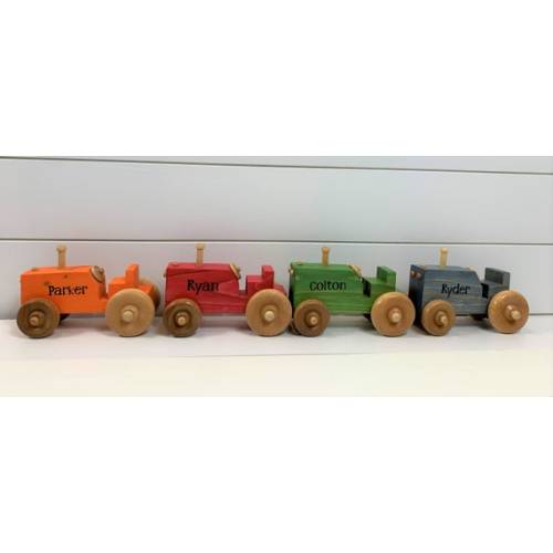 Personalized Wooden Tractor- Green