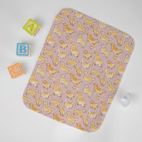 Golden Retriever Baby Burp Cloth – Perfect Gift for New Parents & Dog Lovers 12" x 16"