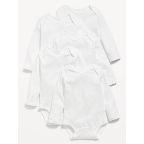 Unisex Long-Sleeve Bodysuit 5-Pack for Baby