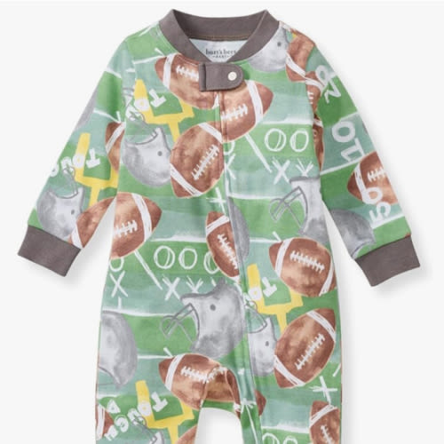 Burt's Bees Baby Boys Sleep and Play PJs, 100% Organic Cotton One-Piece Zip Front Romper Jumpsuit Pajamas