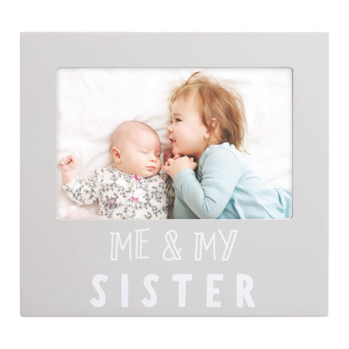 Amazon.com: Pearhead Me & My Sister Sentiment Photo Frame, Big Sister or Brother Gift, Sibilng Pictures, Gray : Baby