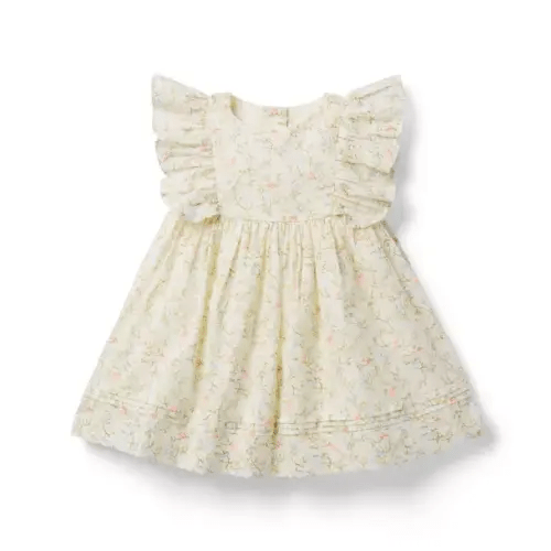 Baby Snowdrift Ditsy Floral Baby Ditsy Floral Ruffle Dress by Janie and Jack