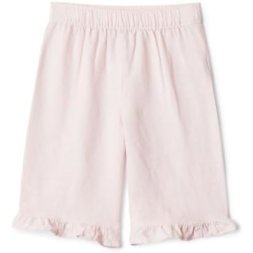 Amazon Essentials x Sofia Grainge Toddlers and Baby Girls' Cotton Linen Wide Leg Pull-on Pant with Ruffles