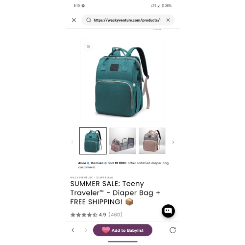 Buy Teeny Traveler™ - Diaper Bag Online | WackyVenture
