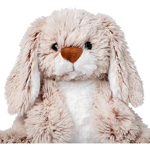 Melissa & Doug Burrow Bunny Stuffed Animal Plushie with Big Feet, Floppy Ears & Fluffy Tail, Adorable Pretend Play Toddler Toys for Girls & Boys 3+