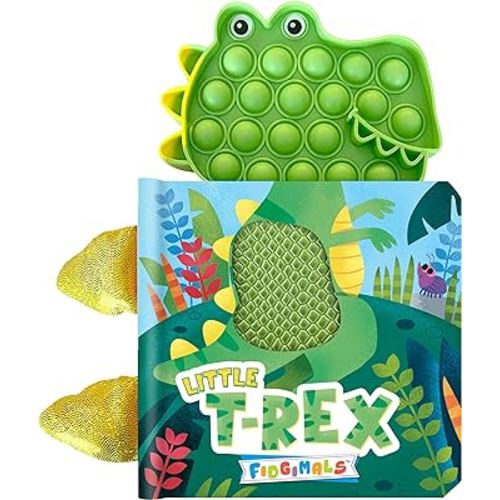 Fidgimals Little T-Rex Dinosaur Baby Book | Educational Children's Books, Sensory Board Book with Pop It Fidget Toys, Perfect Sensory Toys for ... Books I Your Sensory Fidget Dinosaur Friend