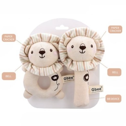 HUMJUSE Soft Rattle Toys For Infant Girl Boy, Newborn Handbell Sensory Travel Accessories, Soft Plush Rattle Stuffed Animal Toy For Baby Toys 0-12 Months