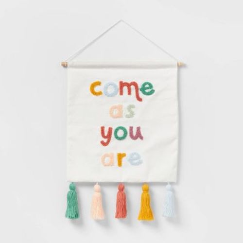 10oz 'come As You Are' Kids' Wall Decor With Tassels - Pillowfort™