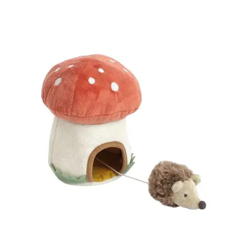 MON AMI Toadstool Cottage Mushroom Stuffed Toy 7”, Ages 6 Months+, Montessori Toys for Babies & Toddlers, Sensory & Activity Toys, Nursery Room Decor, Ideal Gift for Baby Shower