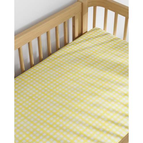 Gingham Sheet Set | Organic Crib Sheets | Nestig