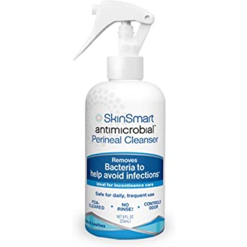 SkinSmart Antimicrobial Perineal Cleanser, Ideal for Incontinence Care and Postpartum, Removes Bacteria, 8 oz Spray