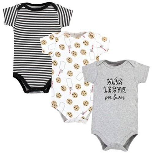 Hudson Baby Cotton Bodysuits, Leche Por Favor, Size: 0-3 months