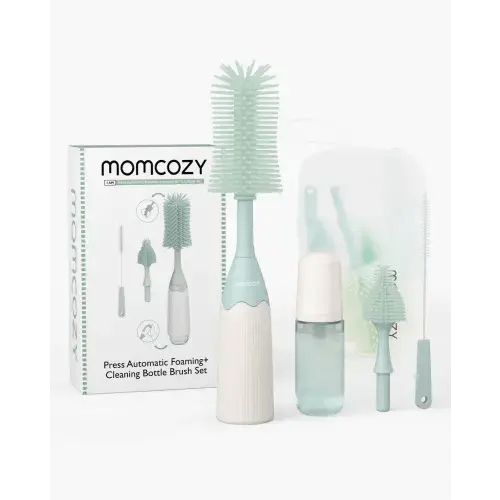 Momcozy Innovative Push-Press Design Bottle Brush Kit