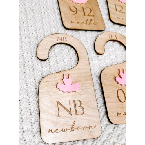 Dancer Baby Closet Dividers, Ballerina Nursery clothes dividers, Clothes Size Markers, Wooden Baby Closet Organizers, Baby Shower Gift Idea