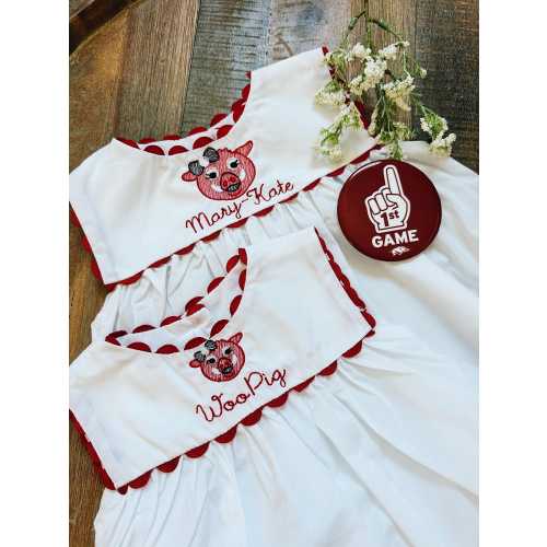 Little Pig Ric Rac Trim Toddler Dress