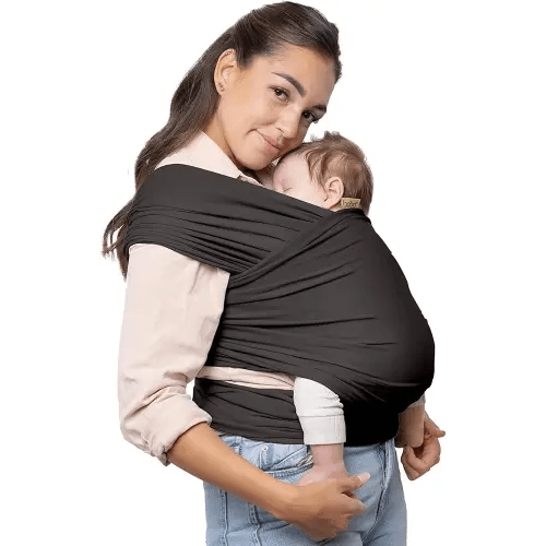 Boba Baby Wrap Carrier – Original Baby Sling Carrier for Newborns (7–35 lbs), Soft, Secure, Hands-Free & Ergonomic, Ideal for Comfortable Bonding, New Parents (Organic Dark Grey)