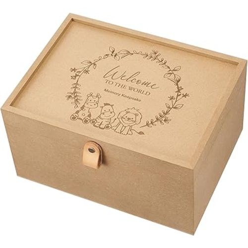 AW BRIDAL Baby Keepsake Box Baby Memory Box for Baby Boy Baby Girl Baby Shower Keepsake Box 10.6"x7.8"x5.51" Engraved Memory Box Newborn Gifts Baby Shower Gifts for New Parent