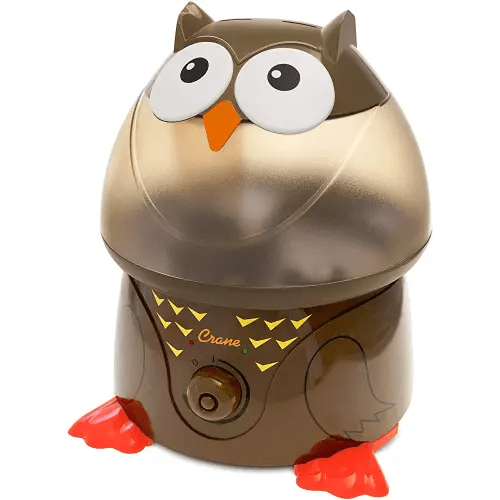 Crane Animal Humidifier for Bedroom, Ultrasonic Cool Mist for Baby Nursery, Adjustable Settings, Auto Shut-Off, Owl