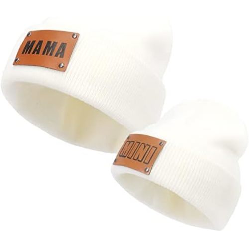 Parent-Child Beanie Hat,Mother & Baby Daughter/Son Winter Warm Knit Hat,Kids Soft Beanie Cap