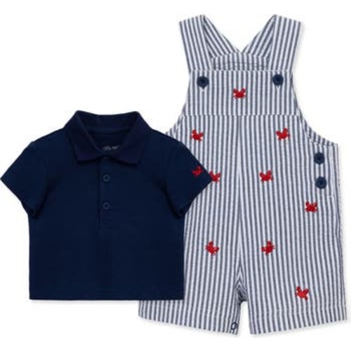 Little Me Crab Shortall & Polo Shirt Set | Nordstromrack