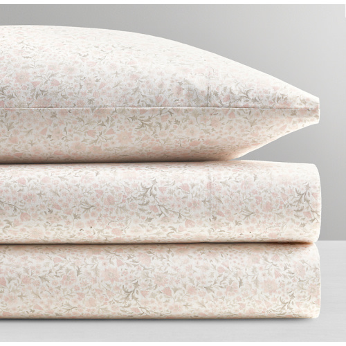 Watercolor Flower Organic Cotton Crib Sheet | RH Baby & Child