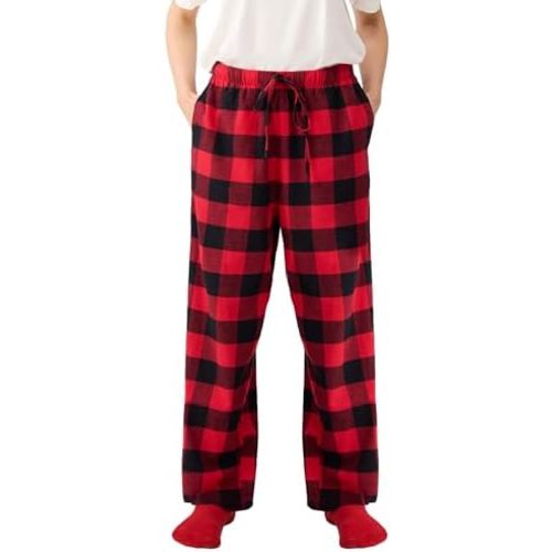 Giggling Getup Christmas Pajamas for Women Lounge Pants Soft Comfy Pj Bottoms Sleepwear with Pockets＆Drawstring Plaid