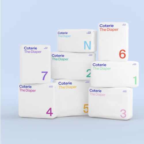 Coterie Ultra Soft Diapers, Monthly Supply - Newborn, 186 Count
