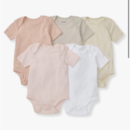 Burt's Bees Baby Unisex Baby Bodysuits, 5-pack Short & Long Sleeve One-pieces, 100% Organic Cotton Bodysuit
