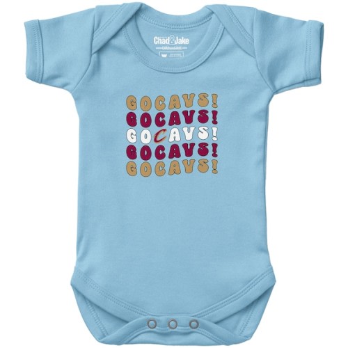 Newborn & Infant Cleveland Cavaliers Chad & Jake Light Blue Groovy Bodysuit