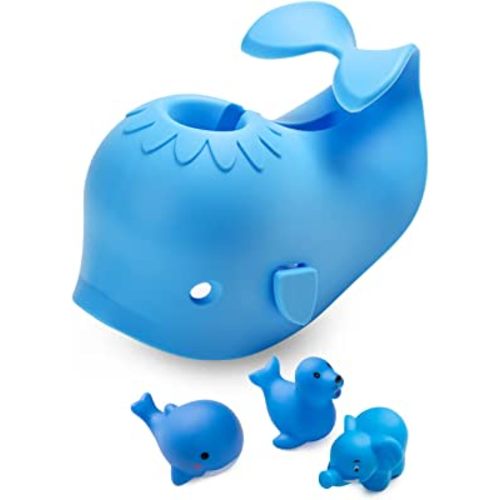 Mandoo Faucet Cover Bathtub Baby, Bath Spout Cover for Baby, Bath Faucet Cover for Kids, Tub Spout Cover Bathtub Faucet Cover Kids Safety, Protection Baby Universal Bath Silicone Toys Whale Blue
