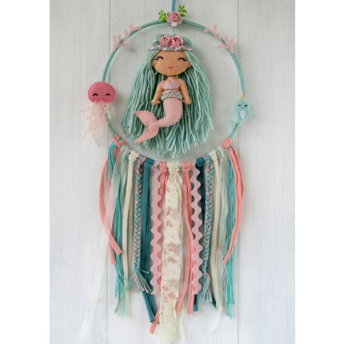 Dreamcatcher mermaid fairy mythical Mobile Baby Child Children's room decor Gift Birthday Birth Baptism Christmas handmade gift