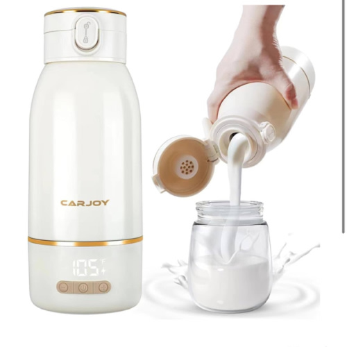 Cordless Portable Bottle Warmer, 17oz Big Capacity Travel Warmer for Breastmilk and Baby Formula, Fast Heating Milk Warmer for Baby with 2Hours Super Fast Charging,149℉ Pasteurization Function