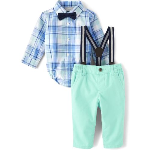 The Children's Place baby-boys And Newborn Long Sleeve Dress Shirt and Pants 2-piece Set