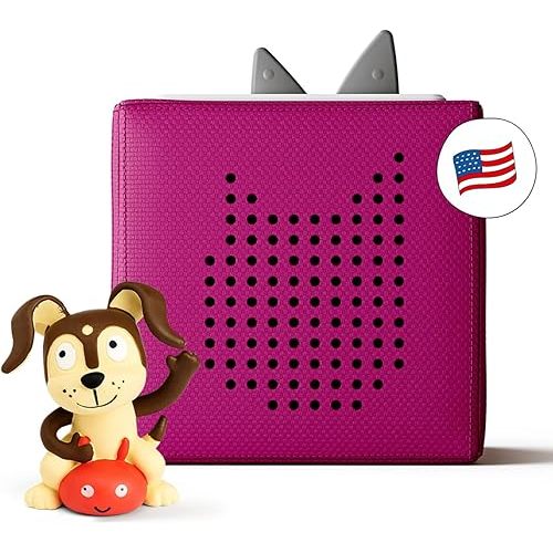 Toniebox Audio Player Starter Set with Playtime Puppy - Listen, Learn, and Play with One Huggable Little Box - Purple