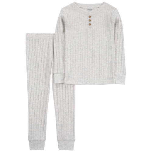 Grey 2-Piece Drop Needle Pajamas