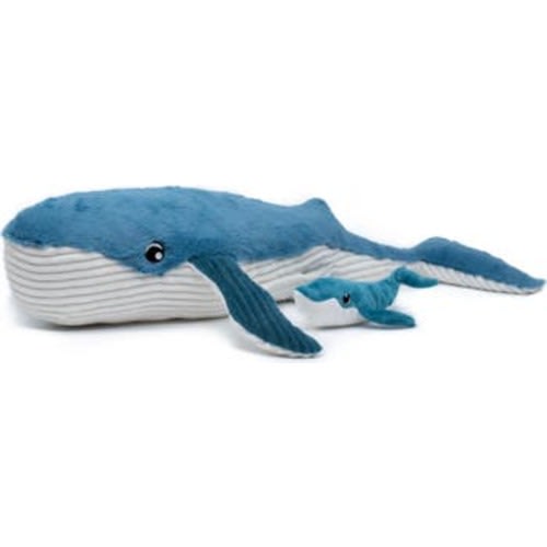 Whale Mom and Her Baby - Secret Keeper Plush Toy, Eco-Friendly, Soft & Washable