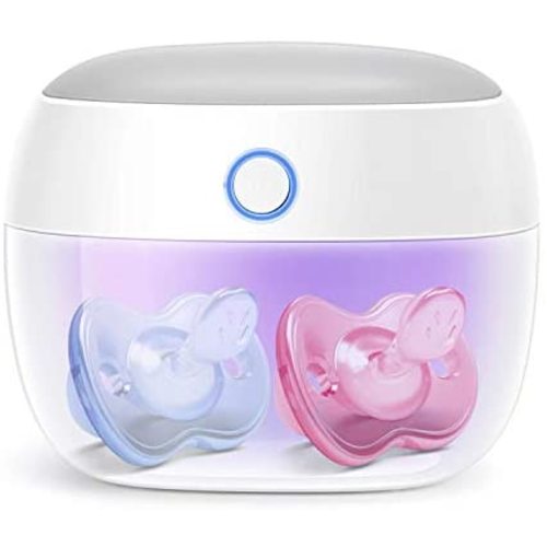 Papablic Portable UV Light Sterilizer, Mini UV-C Sanitizer Box for Pacifier and More, 99.99% Sterilization in 59 Seconds, USB Rechargeable