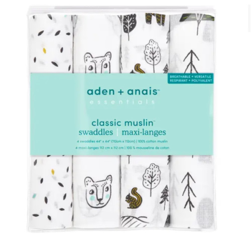 Making Sense Cotton Muslin Swaddles 4pk | aden + anais