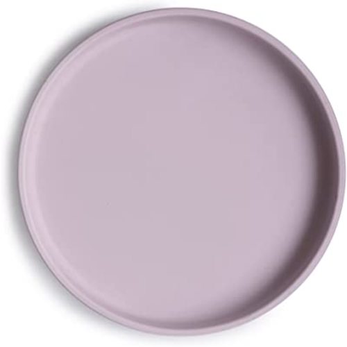 mushie Classic Silicone Suction Plate | BPA-Free Non-Slip Design (Soft Lilac)