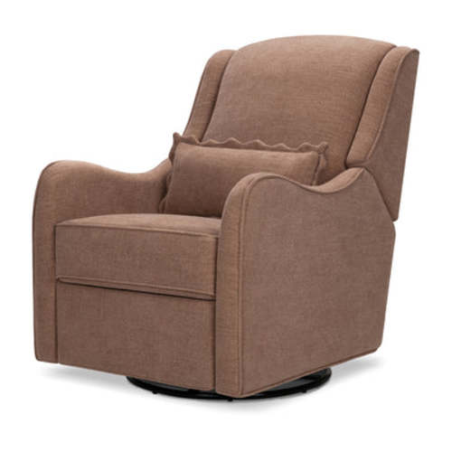 Devon Recliner and Swivel Glider - Performance Dusty Rose Eco-Basketweave
