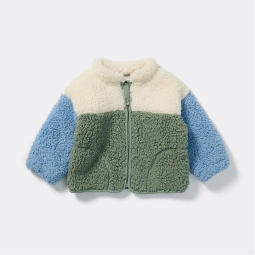 Dymples Baby Colour Block Borg Knit Jacket - Multi - Size 2