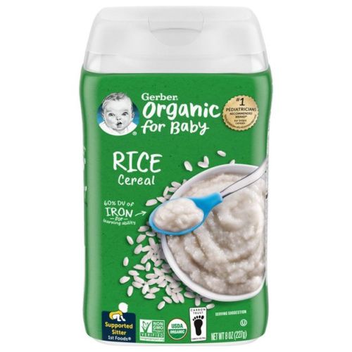 Gerber Organic Single Grain Rice Baby Cereal - 8oz