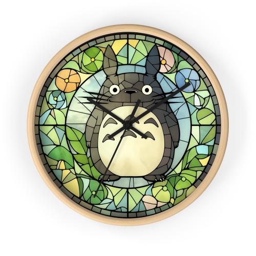 Totoro Wall Clock, Cute Anime Cartoon, Kids Bedroom Decor, Nursery Room Decor, Japanese Animation Gift, Birthday Present