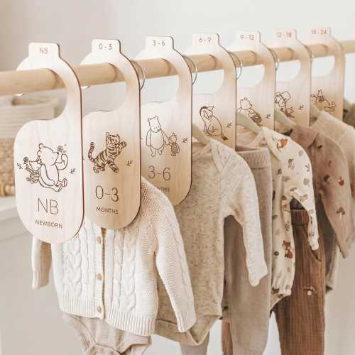Classic Pooh Wooden Baby Closet Dividers