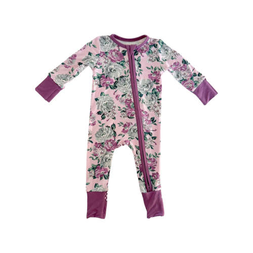 2-Way Zip Romper, Blissful Blossoms