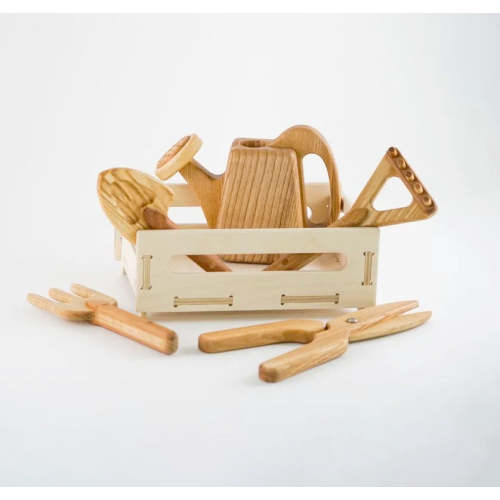 Handmade Wooden Pretend Gardening Set